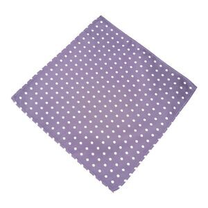 ALLURE MEN'S MULTI-DOT POCKET SQUARE GRAPE/WHITE